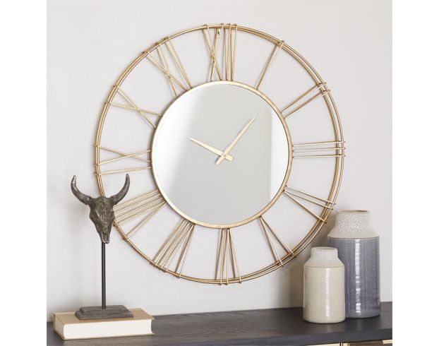 Uma 30 x 30 Gold Mirror Clock large image number 4