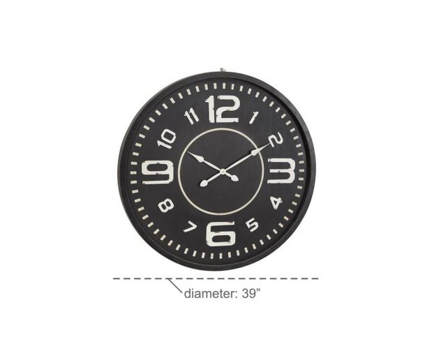 Uma 40-Inch Black Clock large image number 2