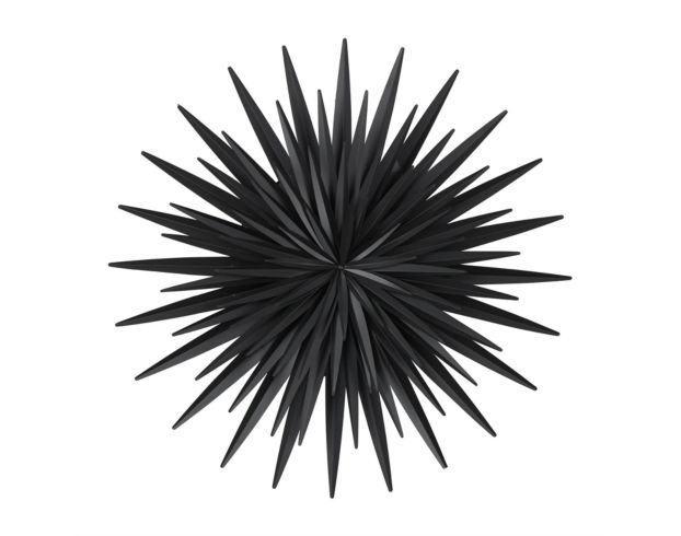 Uma 36 x 36 Black Metal Sunburst Wall Sculpture large image number 1