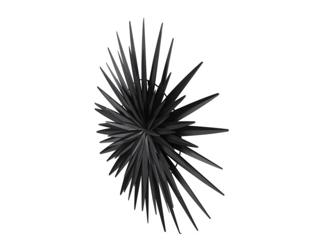 Uma 36 x 36 Black Metal Sunburst Wall Sculpture large image number 2