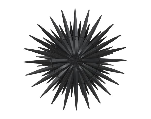 Uma 36 x 36 Black Metal Sunburst Wall Sculpture large image number 3