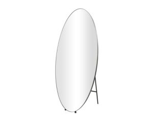 Uma Black Oval Freestanding Floor Mirror