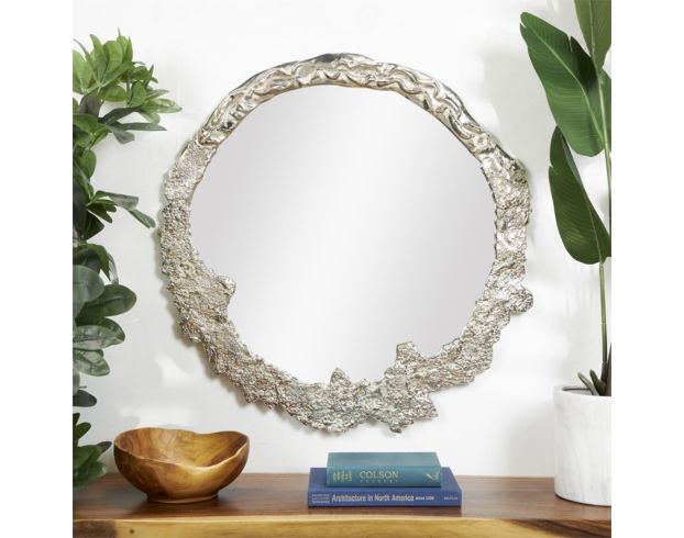 Uma Round Aluminum Wall Mirror large image number 4