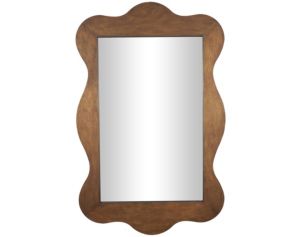 Uma 41 x 65 Brown Wavy Wall Mirror