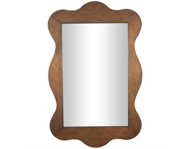 Uma Brown Wavy Wall Mirror large image number 1