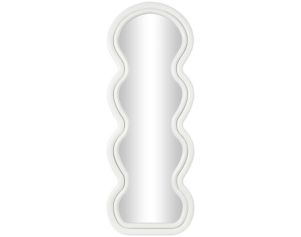 Uma 14 x 63 White Wavy Full-Length Mirror