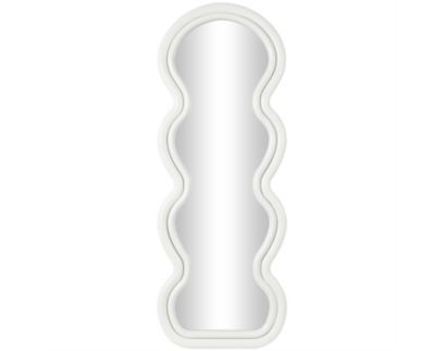 Uma White Wavy Full-Length Mirror