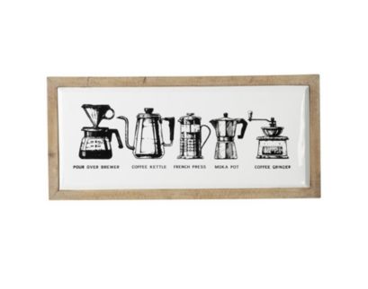 Uma 26 x 12 Coffee Maker Chart Wall Art