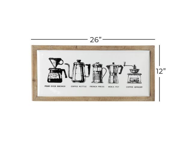 Uma 26 x 12 Coffee Maker Chart Wall Art large image number 4