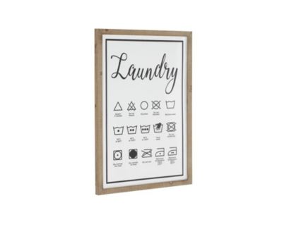 Uma 22 x 32 Laundry Chart Wall Art