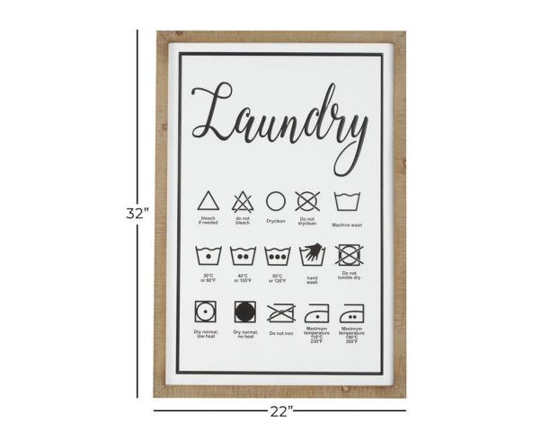 Uma 22 x 32 Laundry Chart Wall Art large image number 5