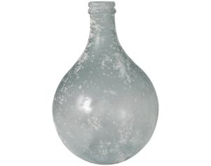 Uma 17” Clear Glass Frosted Vase