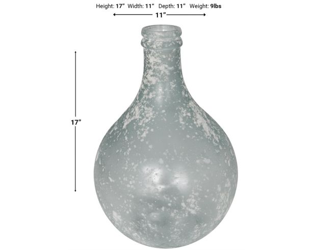 Uma 17” Clear Glass Frosted Vase large image number 5