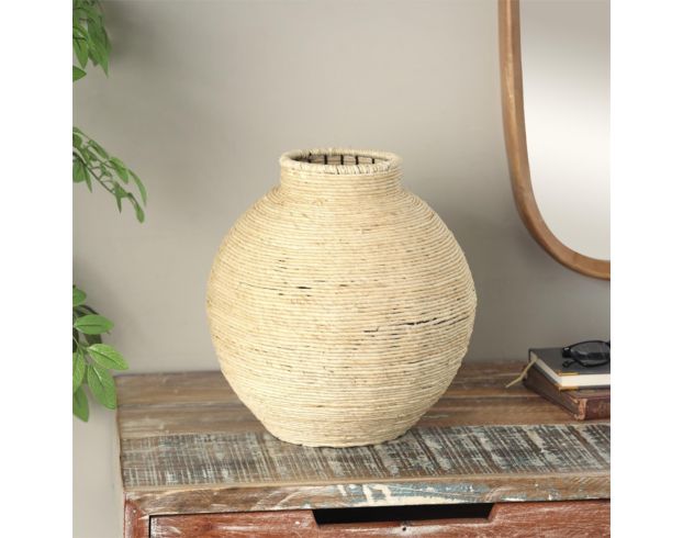 Uma 13” Beige Seagrass Wrapped Vase large image number 4