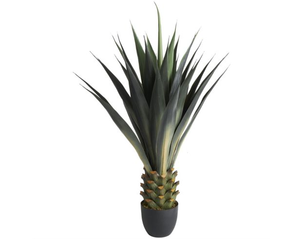 Uma 47” Green Faux Agave Tree with Black Pot large image number 1
