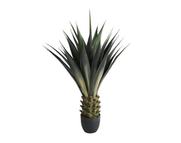 Uma 47” Green Faux Agave Tree with Black Pot large image number 2