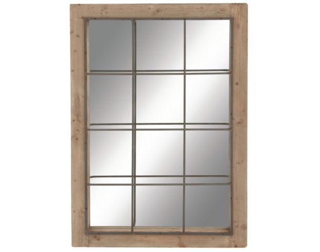 Uma Accents Industrial Wood Wall Mirror 36 X 52 large image number 1