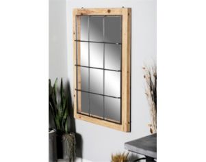 Uma Accents Industrial Wood Wall Mirror 36 X 52