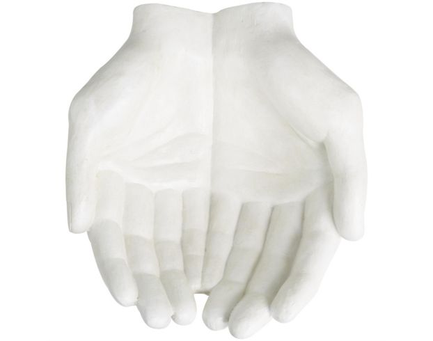 Uma White Polystone Open Hands Sculpture large image number 3