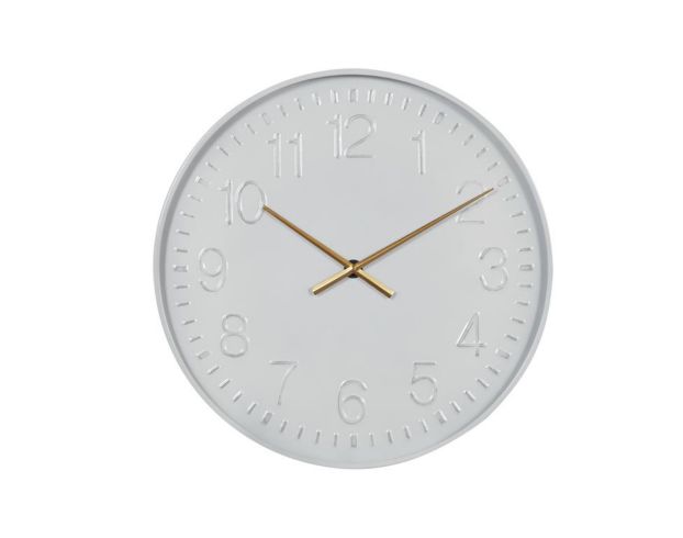 Uma 24-Inch White Wall Clock large image number 1