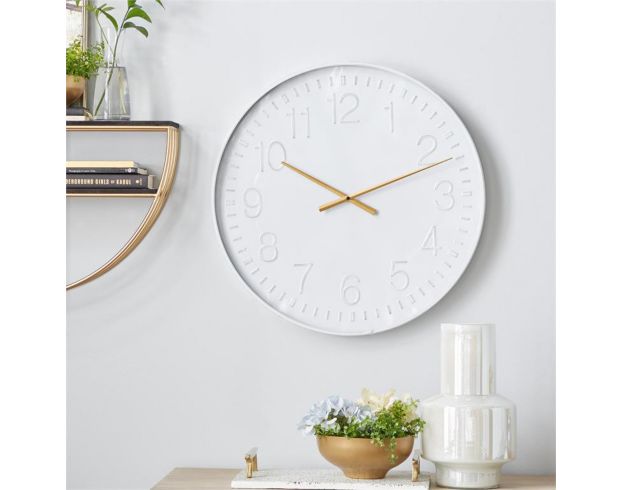 Uma 24-inch White Wall Clock large image number 4