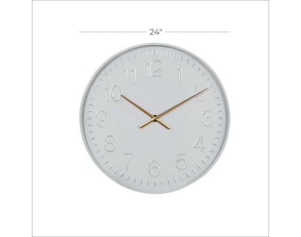 Uma 24-Inch White Wall Clock large image number 5