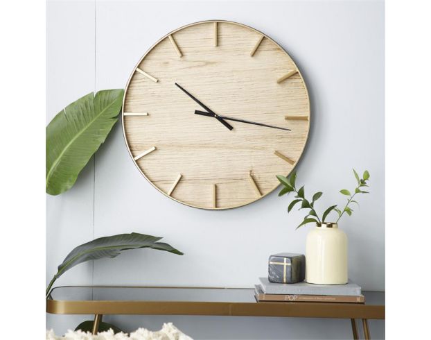 Uma 24-Inch Wood Wall Clock large image number 5