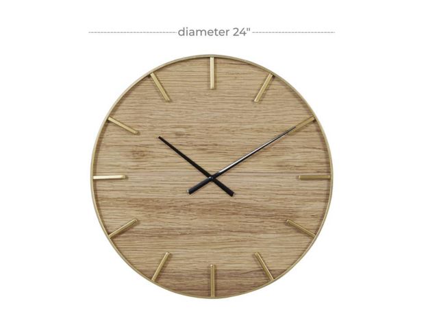 Uma 24-Inch Wood Wall Clock large image number 7