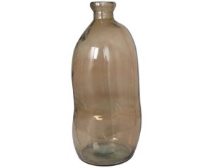 Uma 29-Inch Brown Spanish Glass Vase