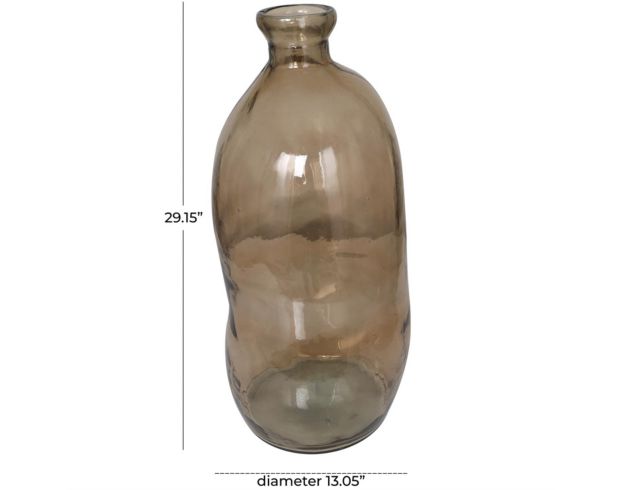 Uma 29-Inch Brown Spanish Glass Vase large image number 5