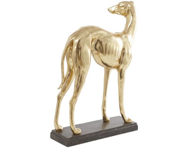 Uma 25-Inch Gold Resin Greyhound Dog Sculpture large image number 4