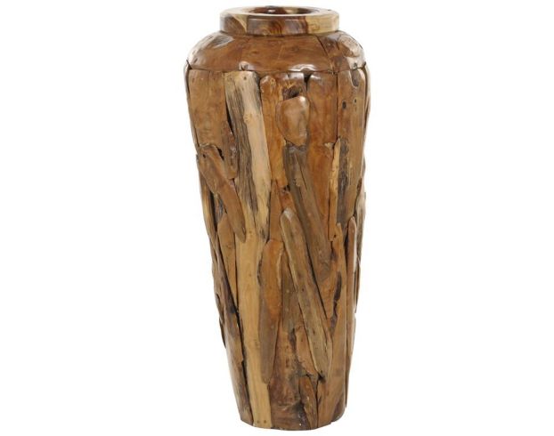 Uma 39" Teak Wood Mosaic Floor Vase large image number 3