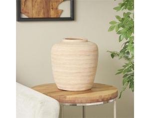 Uma 12-Inch Novogratz Beige Ceramic Vase