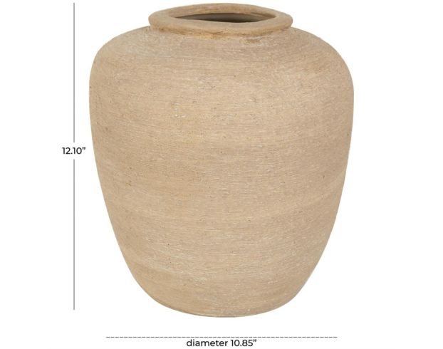 Uma 12" Novogratz Beige Ceramic Vase large image number 5