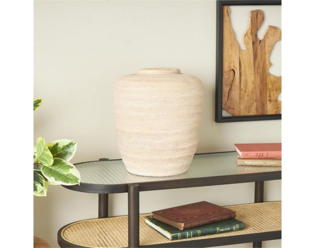 Uma 16-Inch Novogratz Beige Ceramic Vase large image number 2