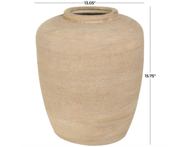 Uma 16-Inch Novogratz Beige Ceramic Vase large image number 5