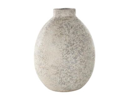 Uma 14" Beige Ceramic Antique Textured Vase