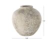 Uma 12" Cream Round Ceramic Antique Vase small image number 3