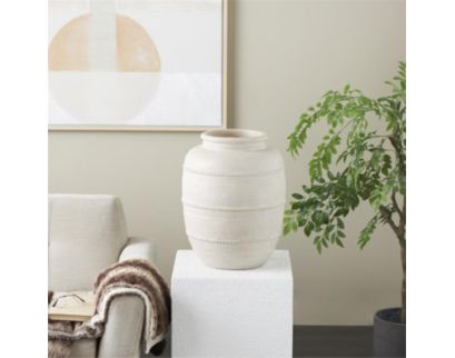 Uma 18" White Mediterranean Vase