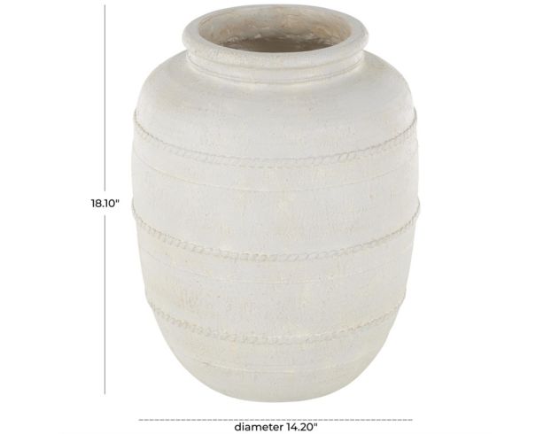 Uma 18" White Mediterranean Vase large image number 5