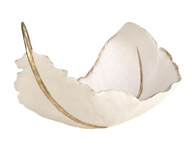 Uma Enterprises, Inc 13-Inch White Polystone Curved Bird Feather large image number 3