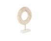 Uma Enterprises, Inc 12-Inch Cream Marble Geo Ring Sculpture small image number 2