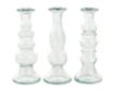 Uma Enterprises, Inc Clear Glass Candleholders (Set of 3) small image number 3