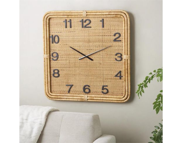 Uma Brown Cane Wall Clock large image number 2