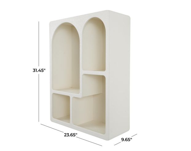 Uma 24 x 31 White Arched Wall Shelf large image number 5