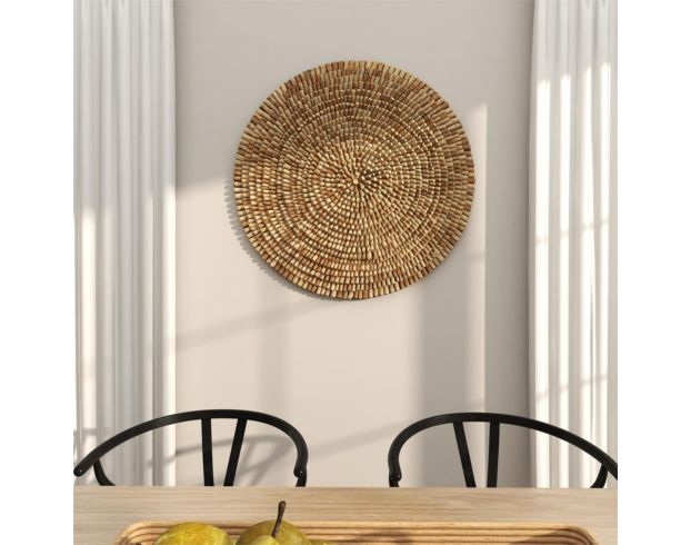 Uma Reclaimed Wood Round Wall Sculpture large image number 3