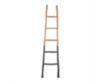 Uma 73" Wood Black & Brown Two-Tone Blanket Ladder small image number 1