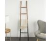 Uma 73" Wood Black & Brown Two-Tone Blanket Ladder small image number 2