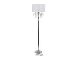 Uma 63" Silver Glam Chandelier Floor Lamp