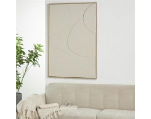 Uma Beige Wooden Geometric Framed Wall Art